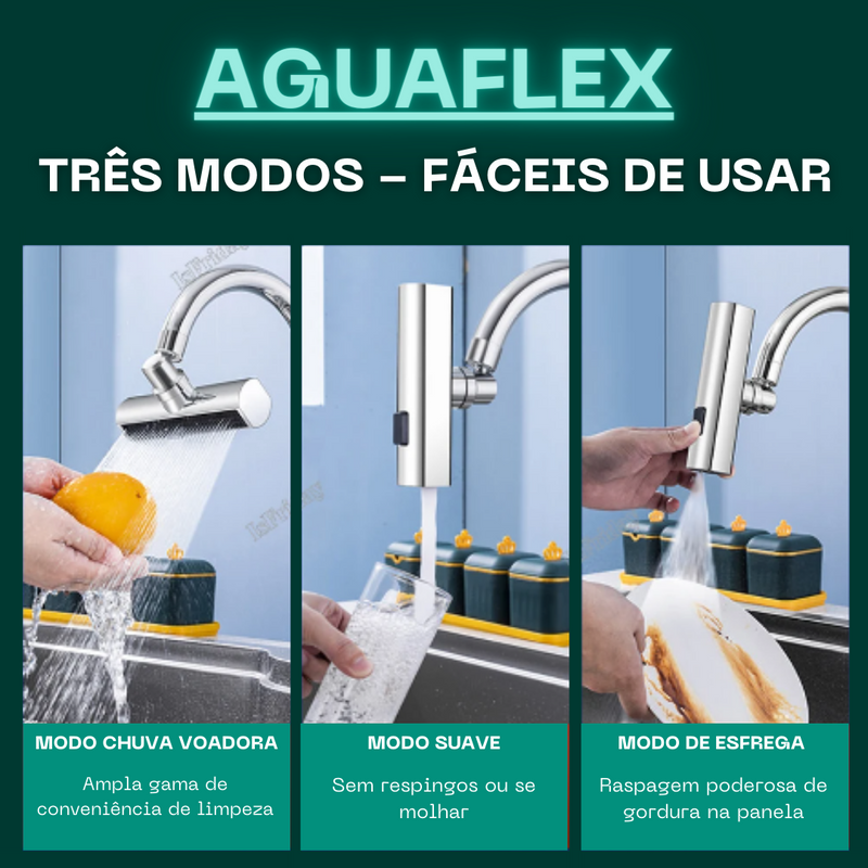 AquaFlex: Extensor de Torneira em aço inoxidável